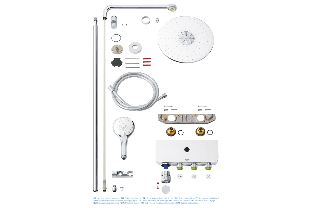 Душевая система GROHE Euphoria SmartControl System 310 Duo с термостатом для душа, белая луна (26507LS0)