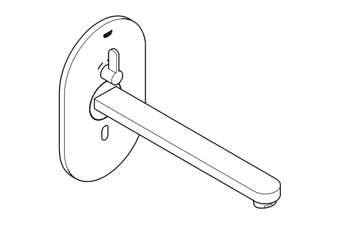 Внешняя часть смесителя для раковины GROHE Eurosmart Cosmopolitan E инфракрасный, хром (36376000)