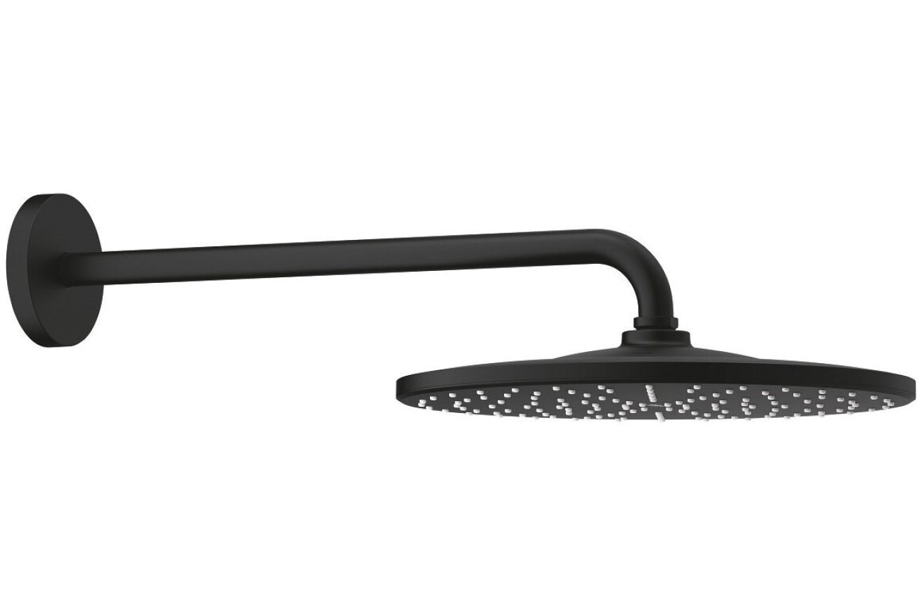 Верхний душ GROHE Rainshower Mono 310, 9,5 л/мин, 1 режим, 422 мм, фантомный черный (22121KF0)