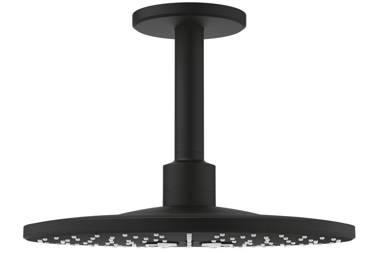 Комплект из верхнего душа и кронштейна GROHE Rainshower 310 SmartActive, фантомный черный (22124KF0)