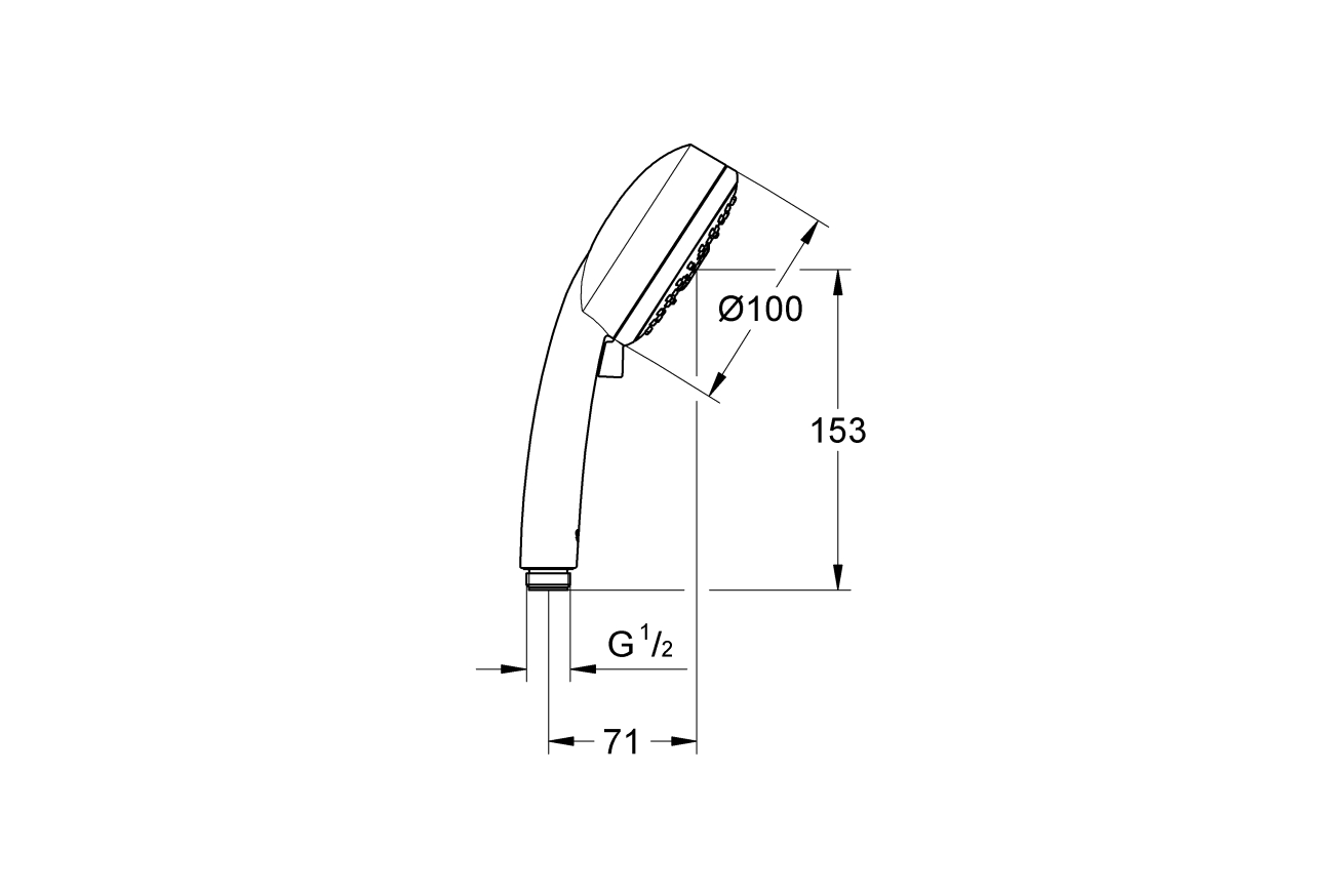 Ручной душ GROHE Tempesta Cosmopolitan 100, 4 режима, хром/серый (27573002)