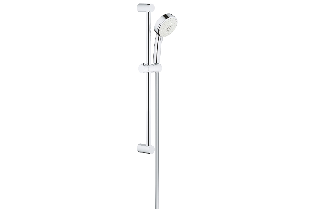 Душевой гарнитур GROHE Tempesta Cosmopolitan 100, 4 режима струи, душевая штанга 600 мм, 9,5 л/мин, хром (27580002)
