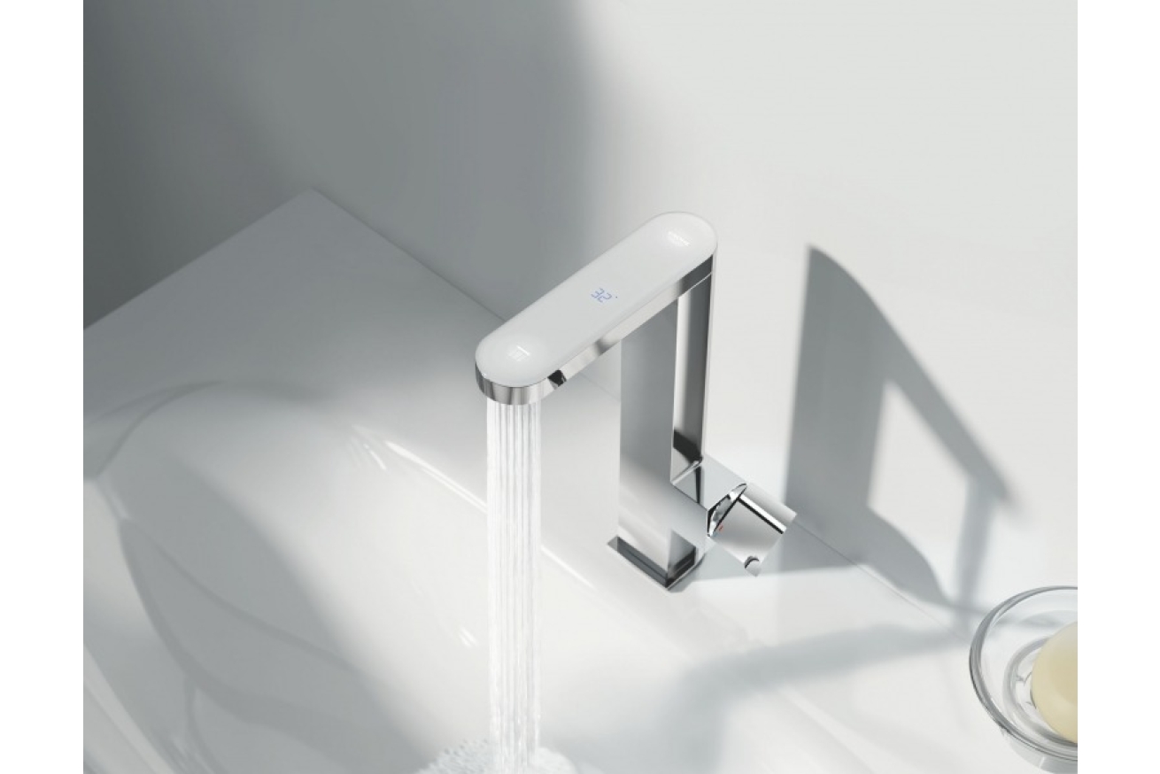 Смеситель для раковины GROHE Plus Digital с индикатором температуры, L-size, хром (23959003)