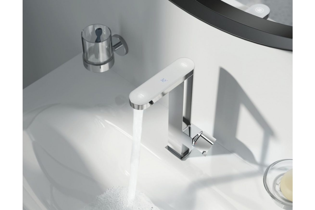 Смеситель для раковины GROHE Plus Digital с индикатором температуры, L-size, хром (23959003)