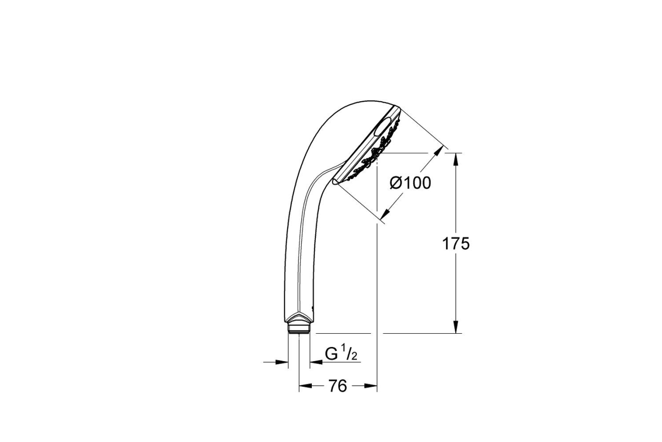 Ручной душ GROHE Relexa 100, 5 режимов, хром (28796000)