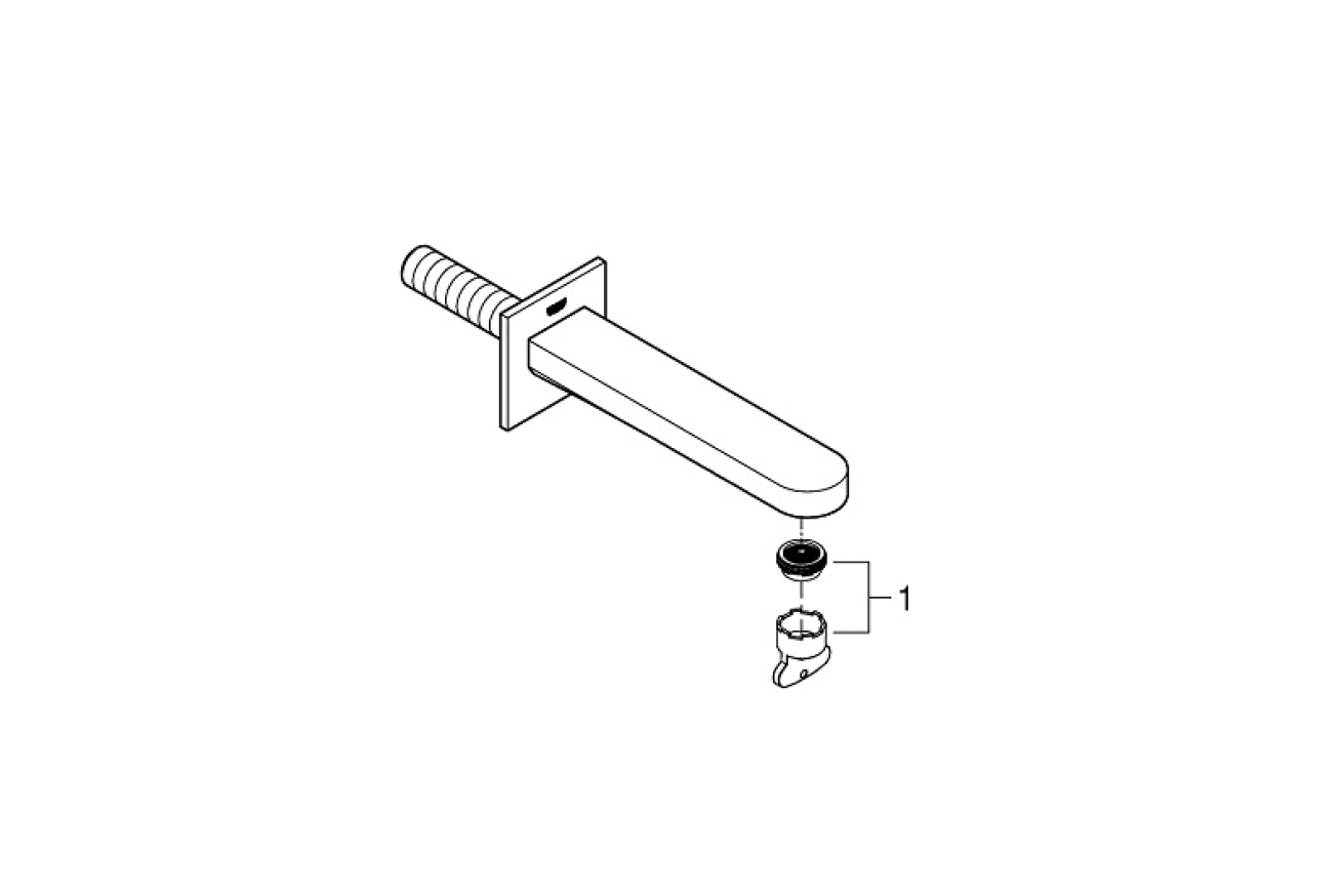 Излив для ванны GROHE Plus, хром (13404003)