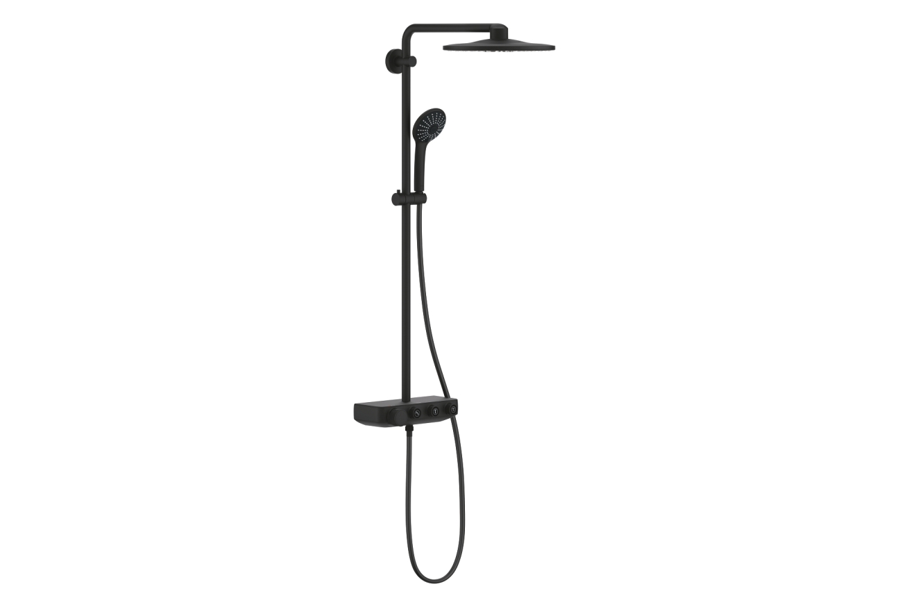Душевая система GROHE Euphoria SmartControl System 310 Duo с термостатом для душа, фантомный черный (22120KF0)