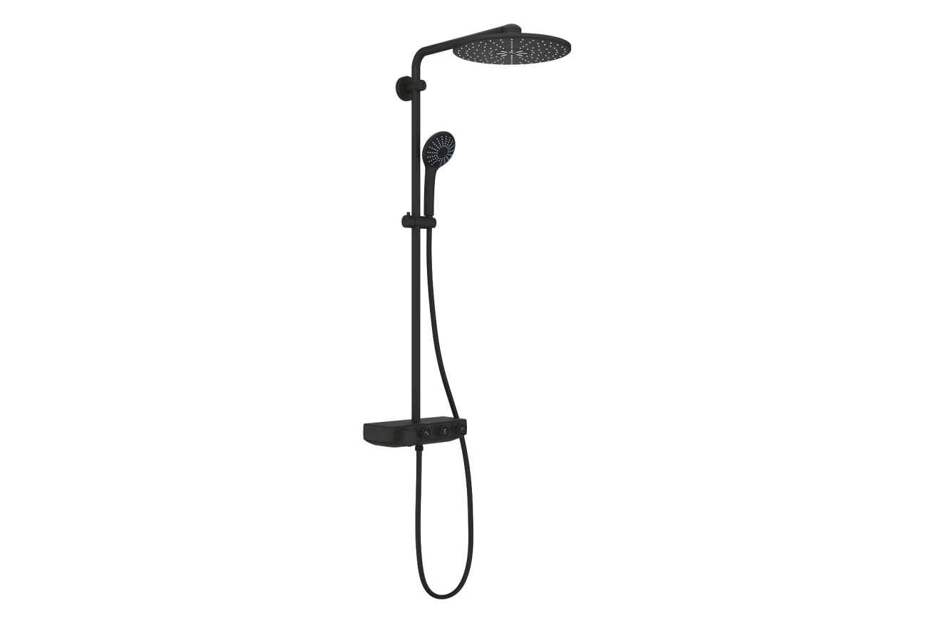 Душевая система GROHE Euphoria SmartControl System 310 Duo с термостатом для душа, фантомный черный (22120KF0)