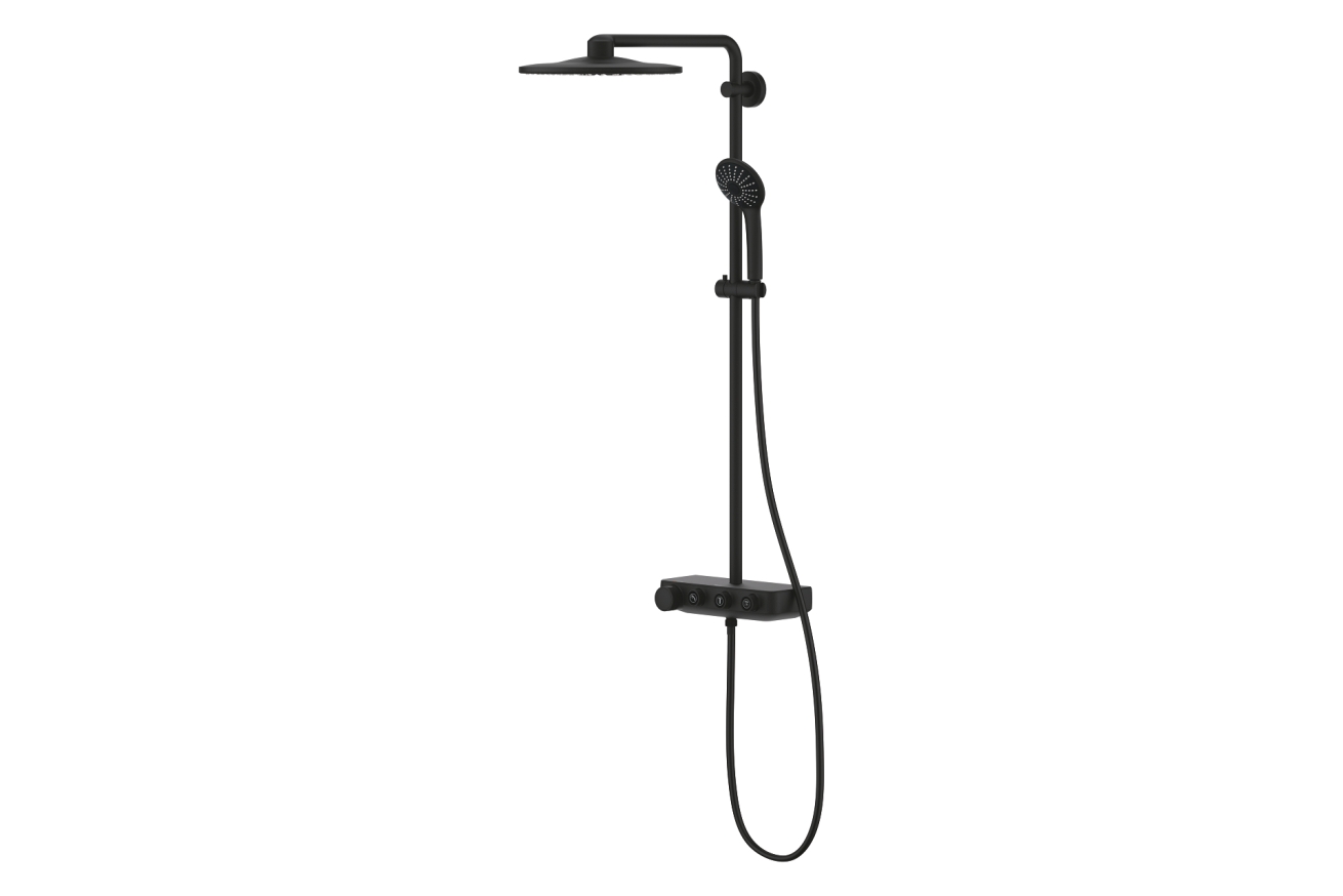 Душевая система GROHE Euphoria SmartControl System 310 Duo с термостатом для душа, фантомный черный (22120KF0)