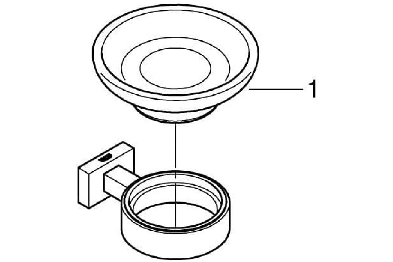 Мыльница с держателем GROHE Essentials Cube, хром (40754001)