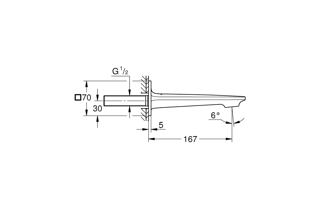 Излив для ванны GROHE Allure, хром (13264001)