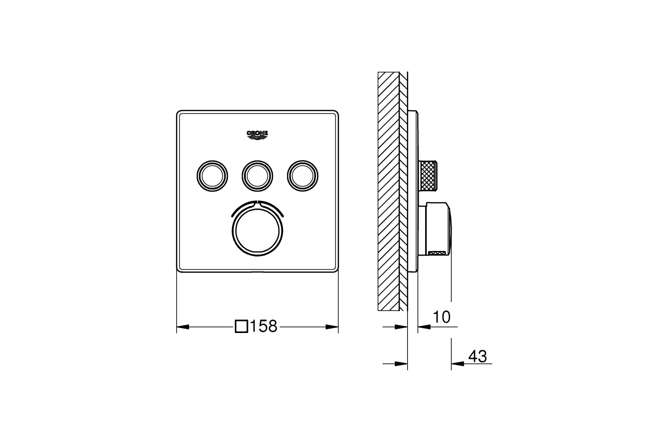 Готовый комплект для душа GROHE Grohtherm SmartControl (NSB0133)
