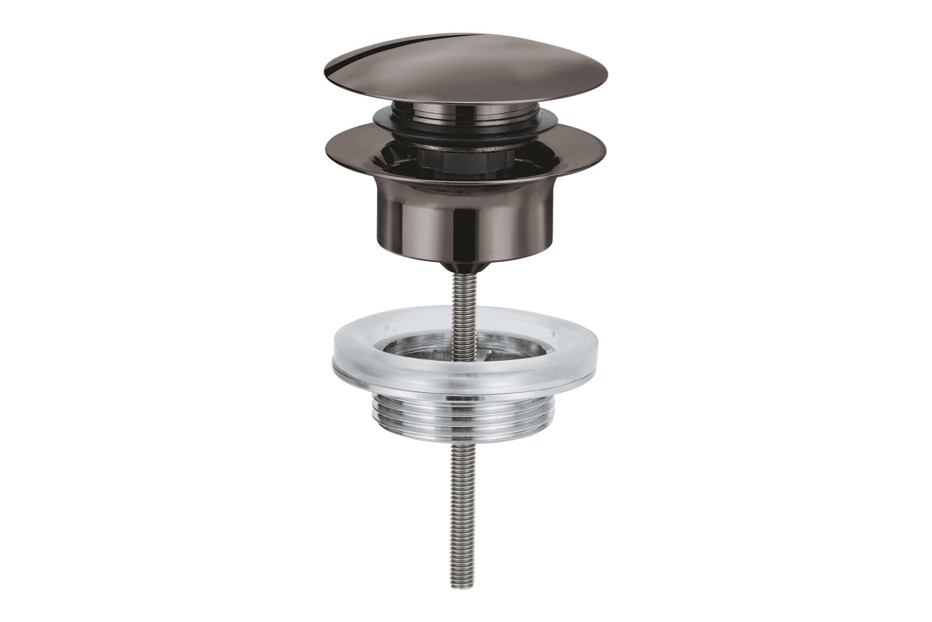 Донный клапан для раковины GROHE, темный графит глянец (65807A00)
