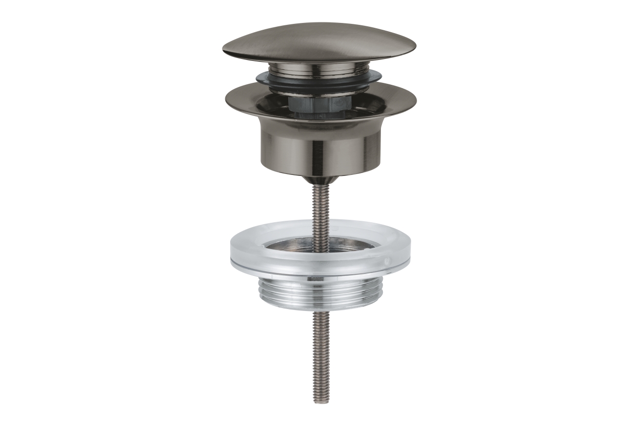 Донный клапан для раковины GROHE, темный графит матовый (65807AL0)