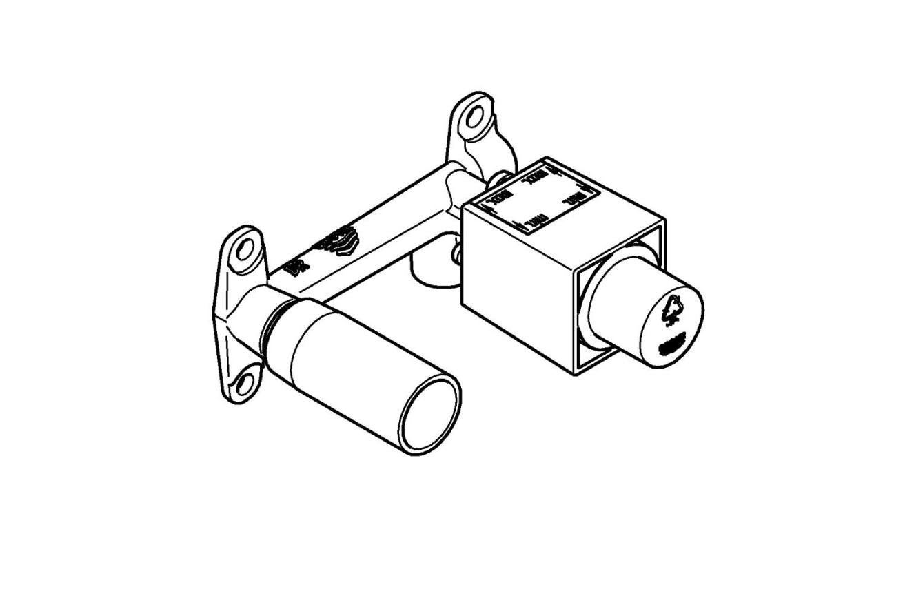 Встраиваемая часть однорычажного смесителя для раковины GROHE на 2 отверстия (23200000)