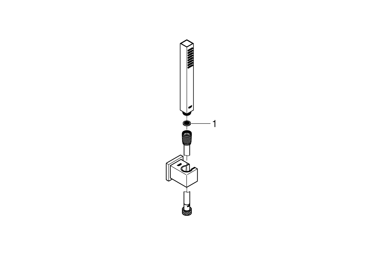 Душевая система GROHE Eurocube со смесителем для ванны, хром (25238000)