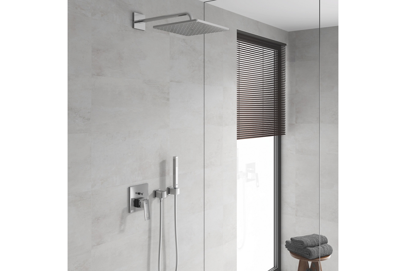 Душевая система GROHE Eurocube со смесителем для ванны, хром (25238000)