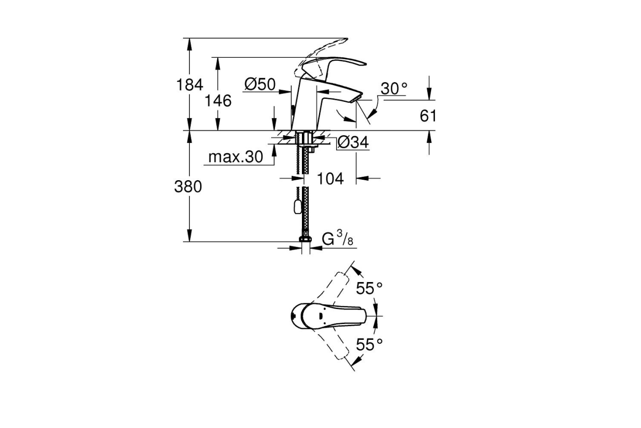 Готовый комплект для ванной комнаты GROHE Tempesta (NB0051)