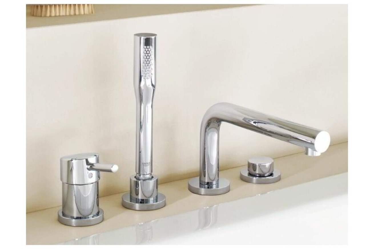 Смеситель для ванны GROHE Essence на 4 отверстия, на край ванны, хром (19578001)