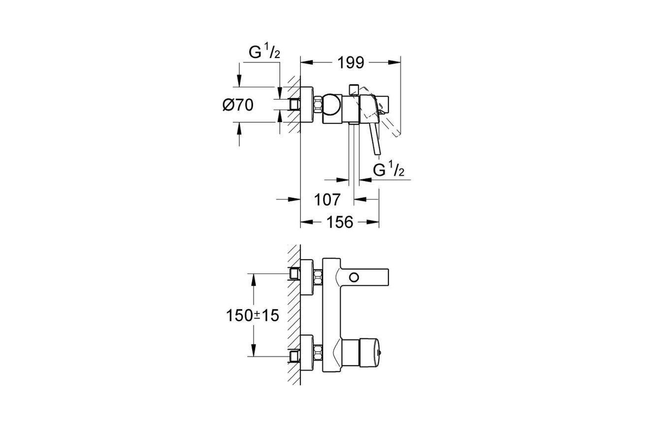 Смеситель для ванны GROHE Concetto, хром (32211001)