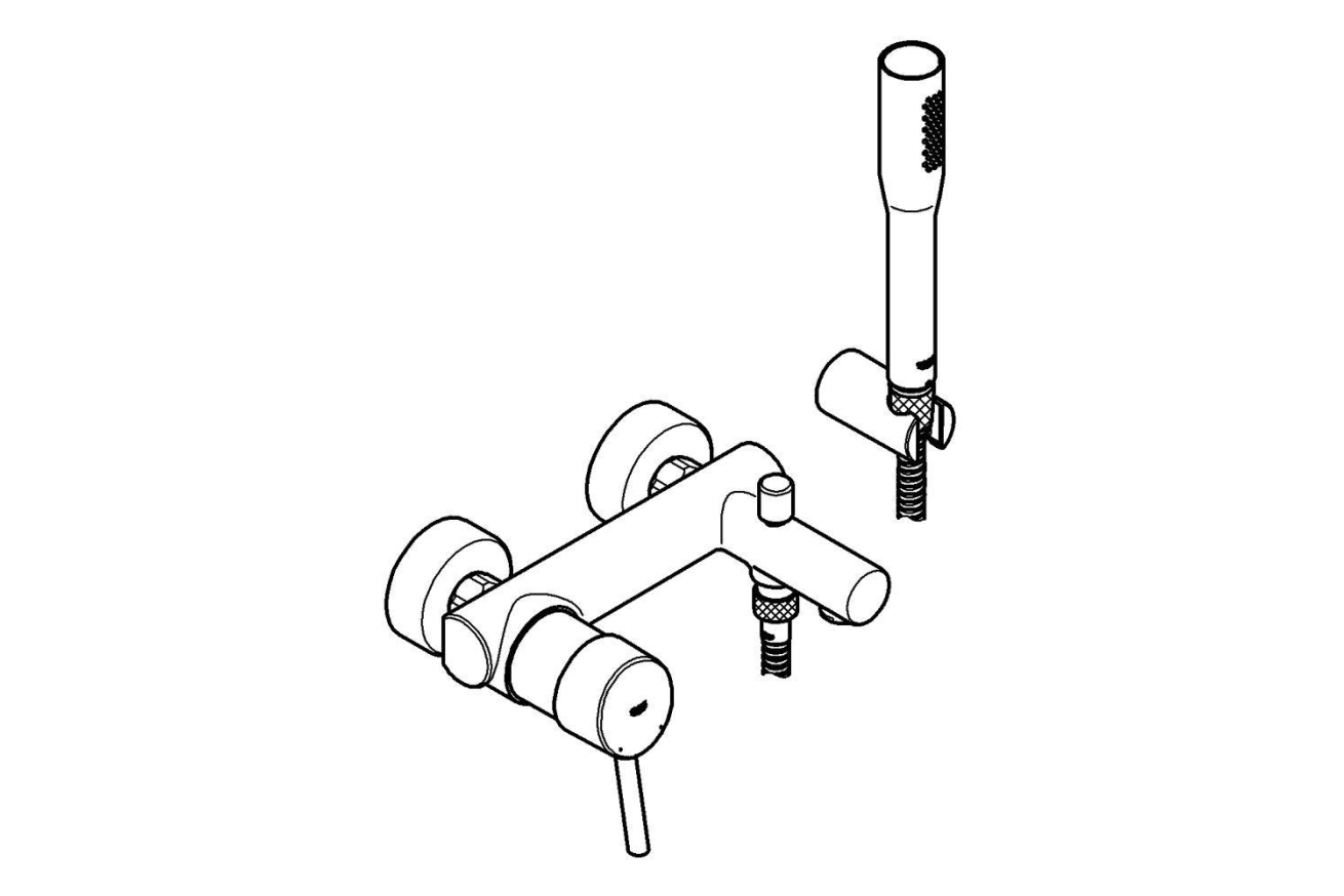 Смеситель для ванны GROHE Concetto, хром (32211001)