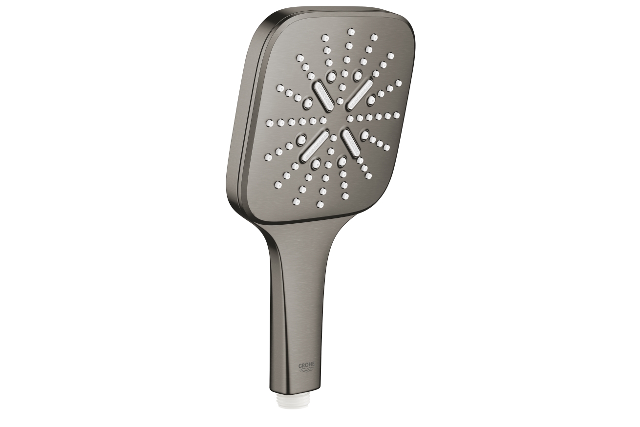 Ручной душ GROHE Rainshower SmartActive 130 Cube, 3 режима, темный графит матовый (26582AL0)