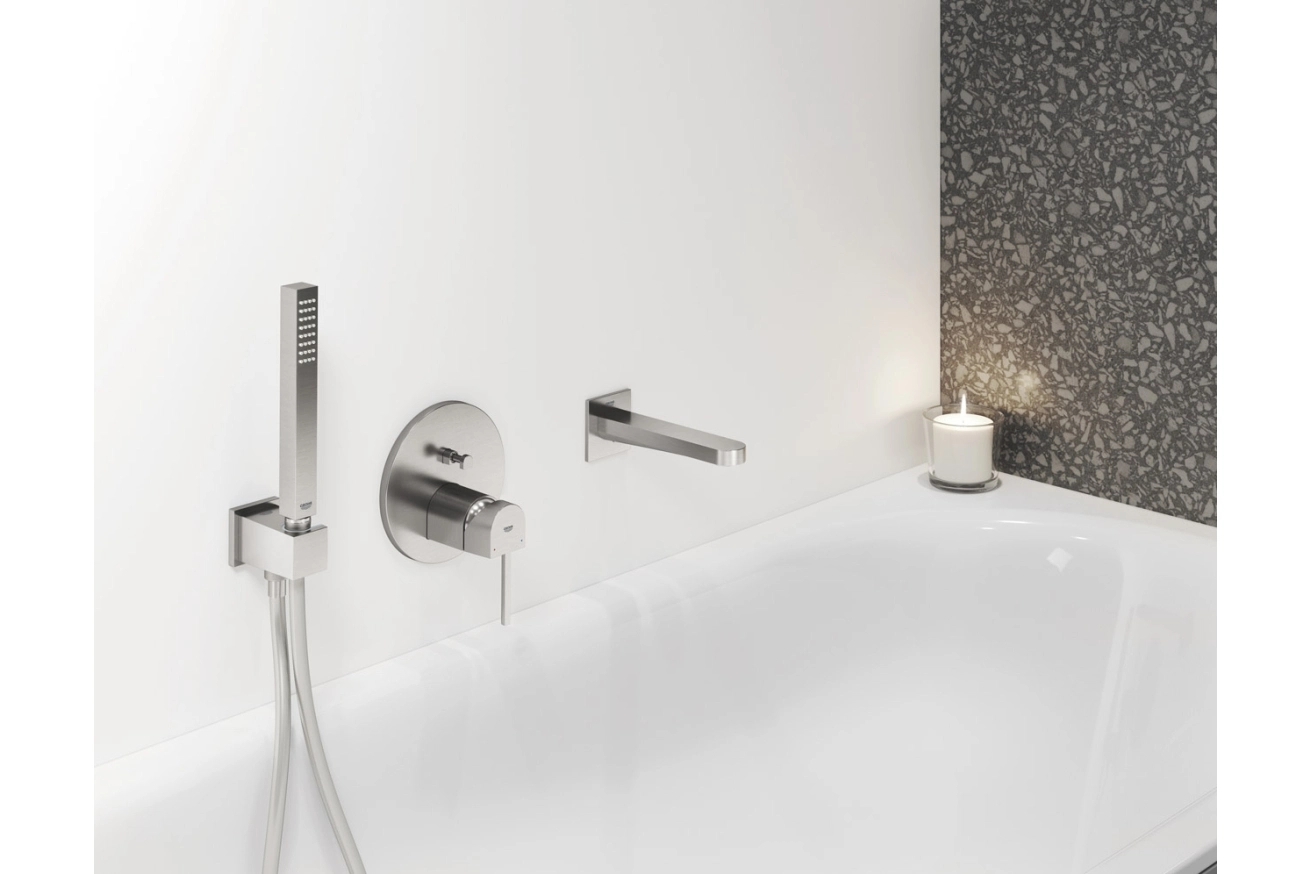 Внешняя часть смесителя для ванны GROHE Plus, суперсталь (24060DC3)