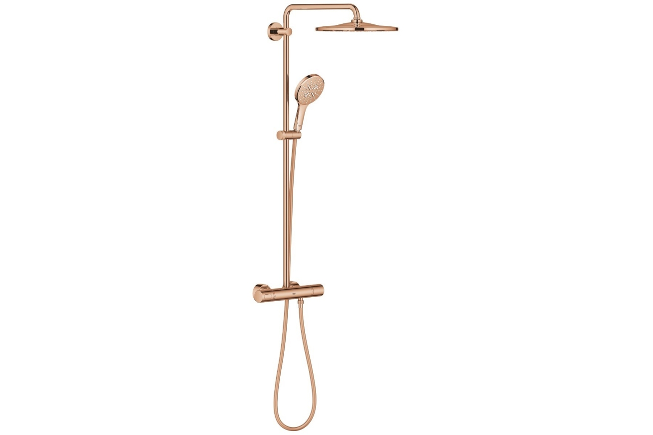 Душевая система GROHE Rainshower SmartActive 310 с термостатом для душа, теплый закат глянец (26836DA0)
