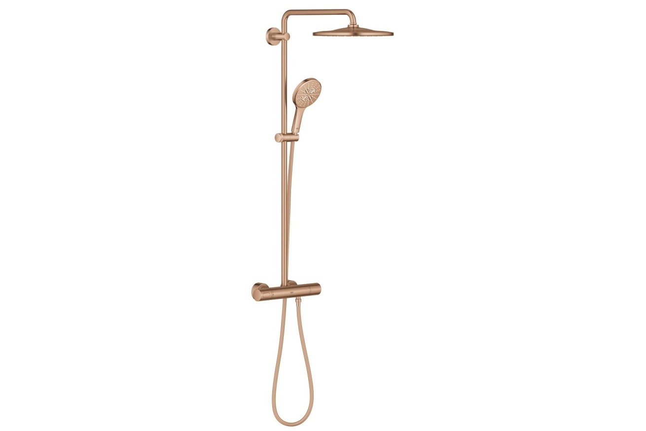 Душевая система GROHE Rainshower SmartActive 310 с термостатом для душа, теплый закат матовый (26836DL0)