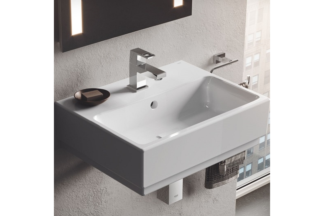 Раковина GROHE Cube Ceramic, подвесная 50 см, альпин-белый (3947400H)