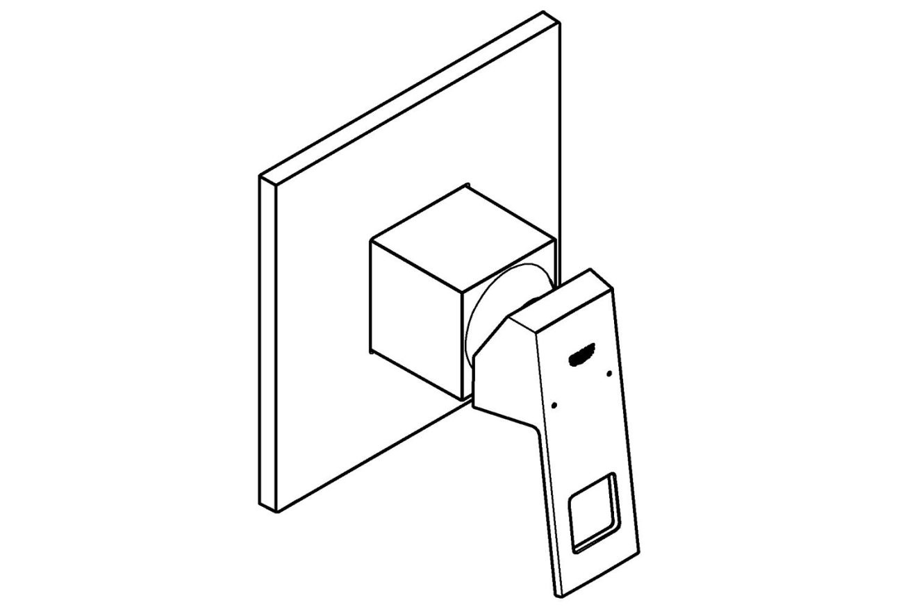 Внешняя часть смесителя для душа GROHE Eurocube, хром (24061000)