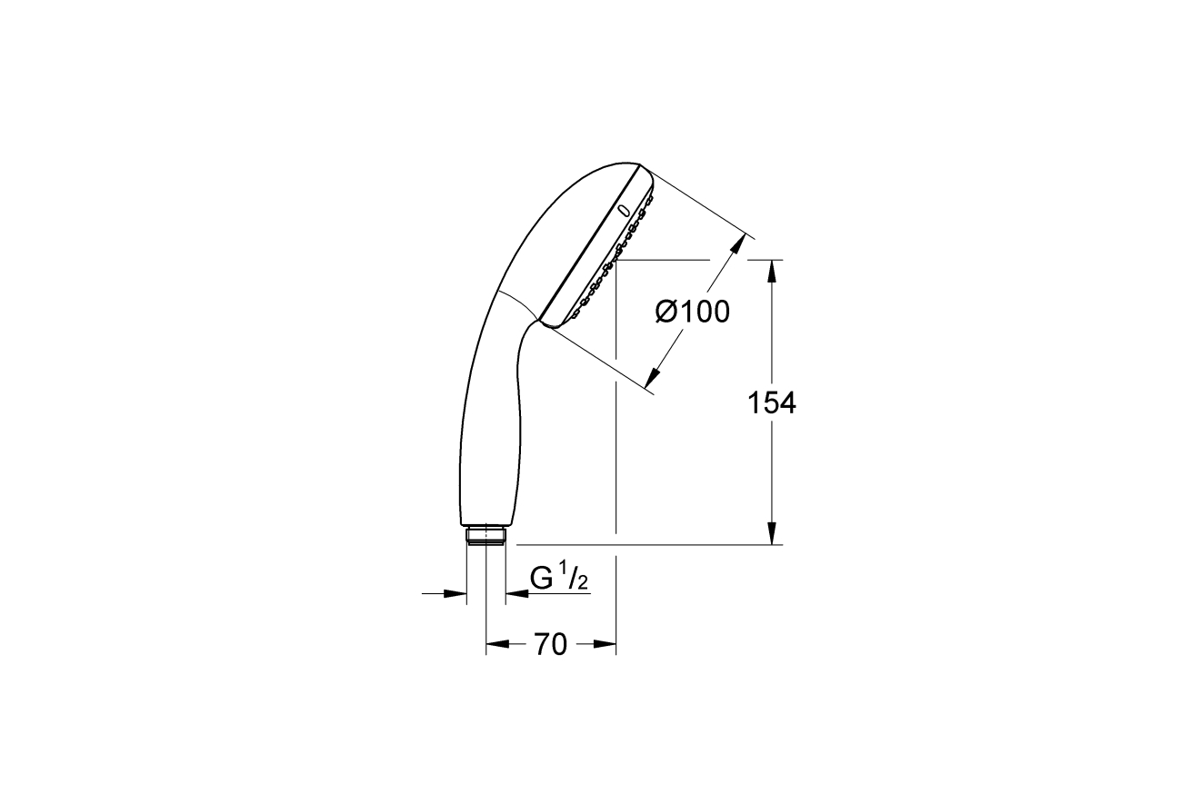 Ручной душ GROHE Tempesta 100, 1 режим, хром/серый (27852001)