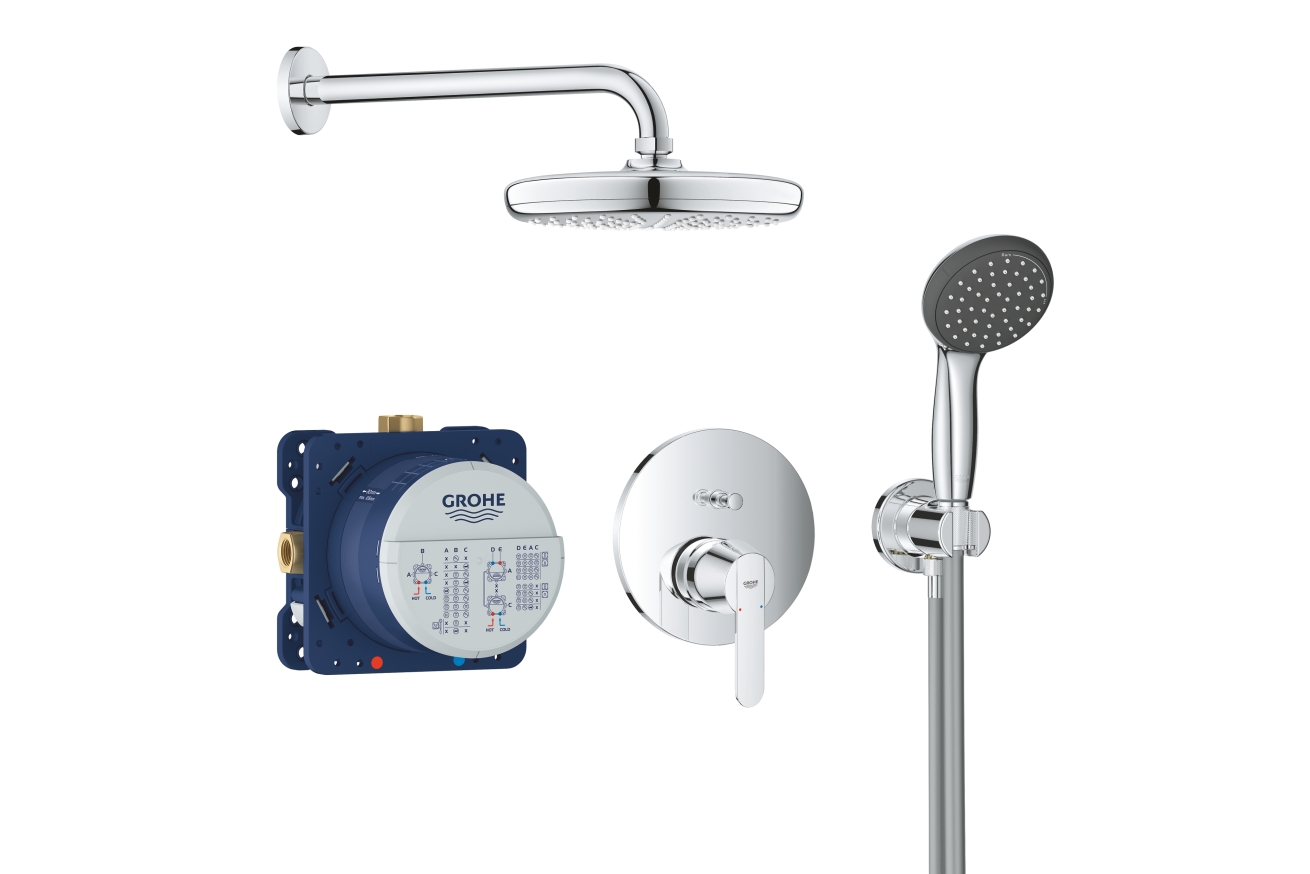 Душевая система GROHE Get со смесителем для ванны, хром (25220001)