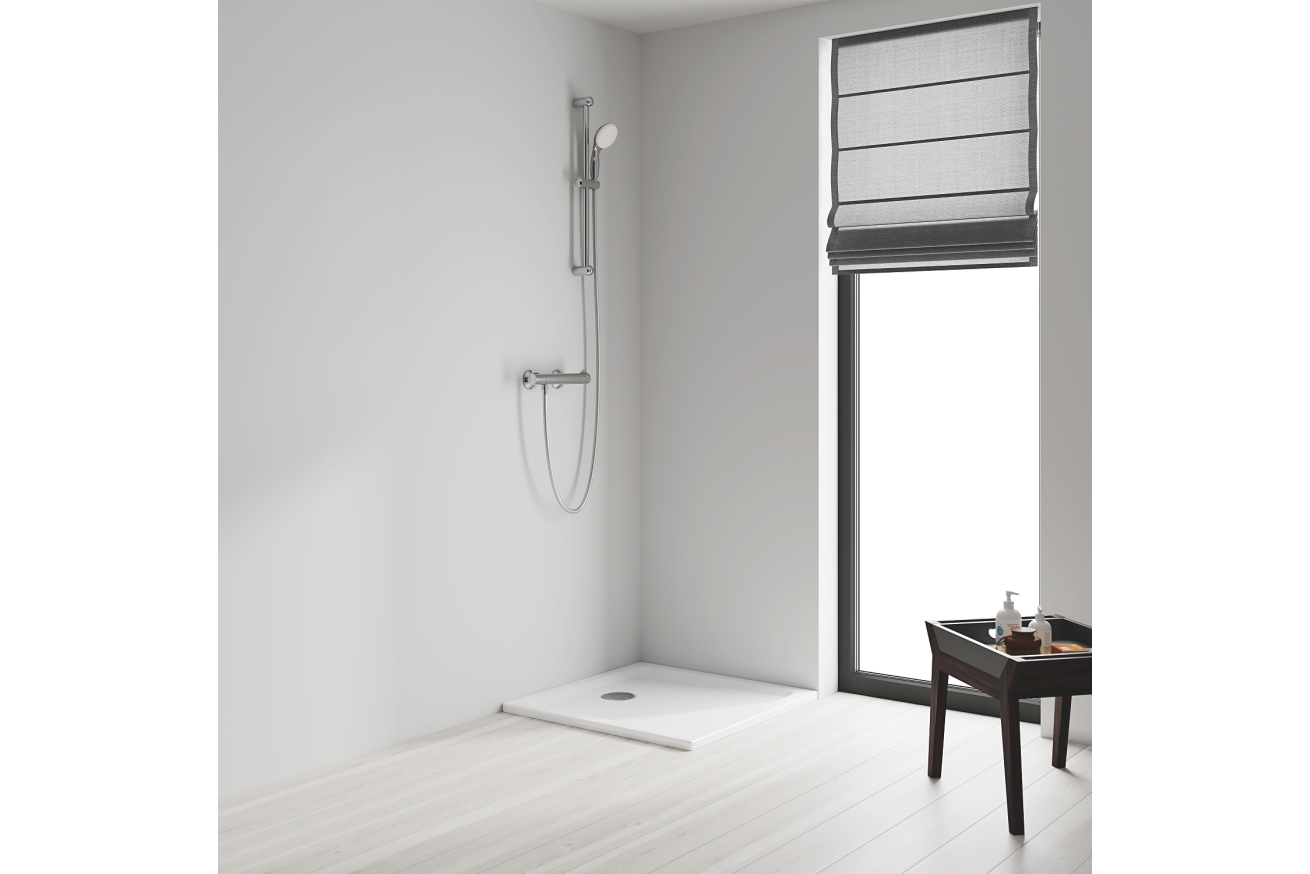 Душевой гарнитур GROHE Tempesta 100, 1 режим струи, душевая штанга 600 мм, 9,5 л/мин, хром (27853001)