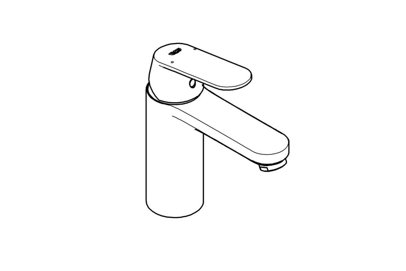 Смеситель для раковины GROHE Eurosmart Cosmopolitan, M-size, черный (23327KW0)