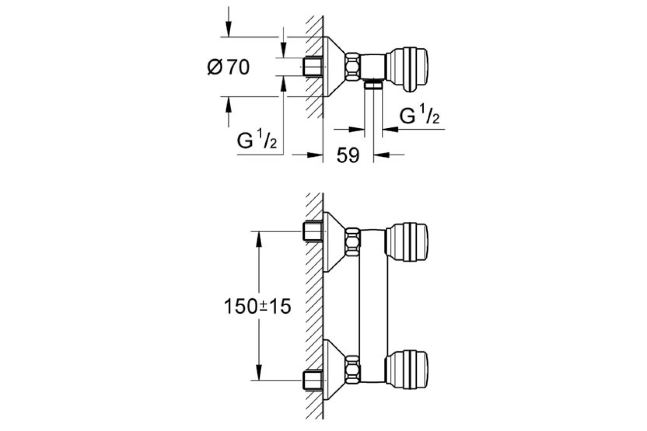 Смеситель для душа GROHE Supra, хром (26317000)