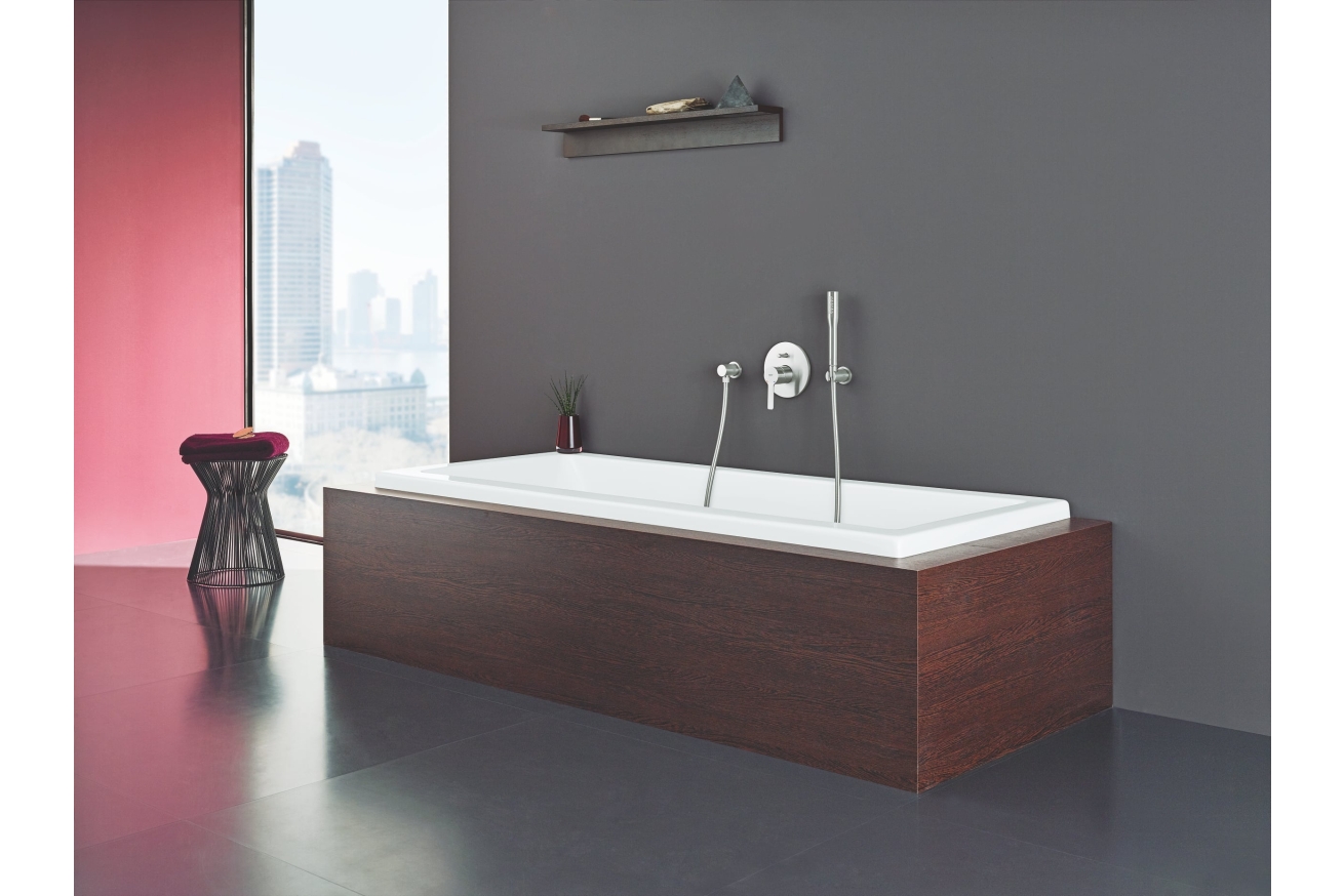 Внешняя часть смесителя для ванны GROHE Lineare New, суперсталь (19297DC1)