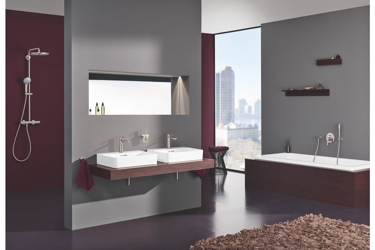 Внешняя часть смесителя для ванны GROHE Lineare New, суперсталь (19297DC1)