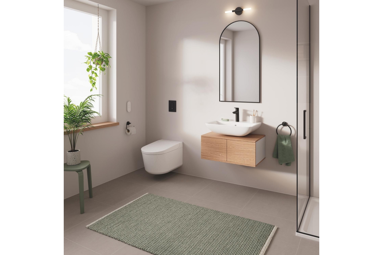 Смеситель для раковины GROHE Start с донным клапаном, M-Size, матовый черный (235752432)