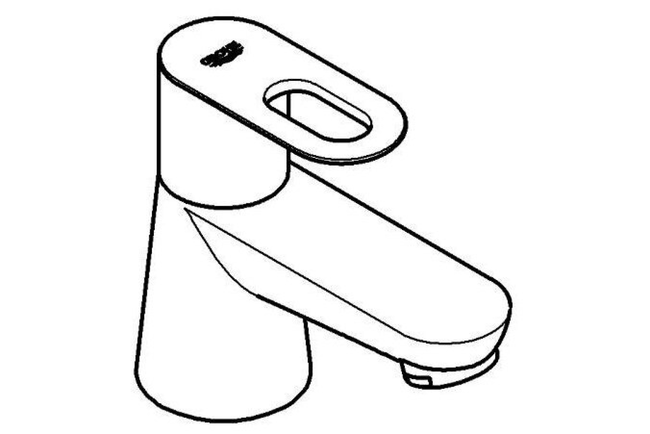 Кран для раковины GROHE BauLoop, без функции смешивания, хром (20422000)
