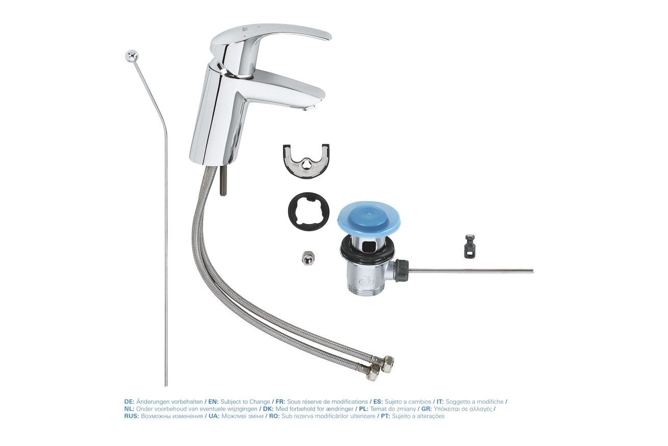 Смеситель для раковины GROHE Eurosmart, S-Size, хром (32926002)