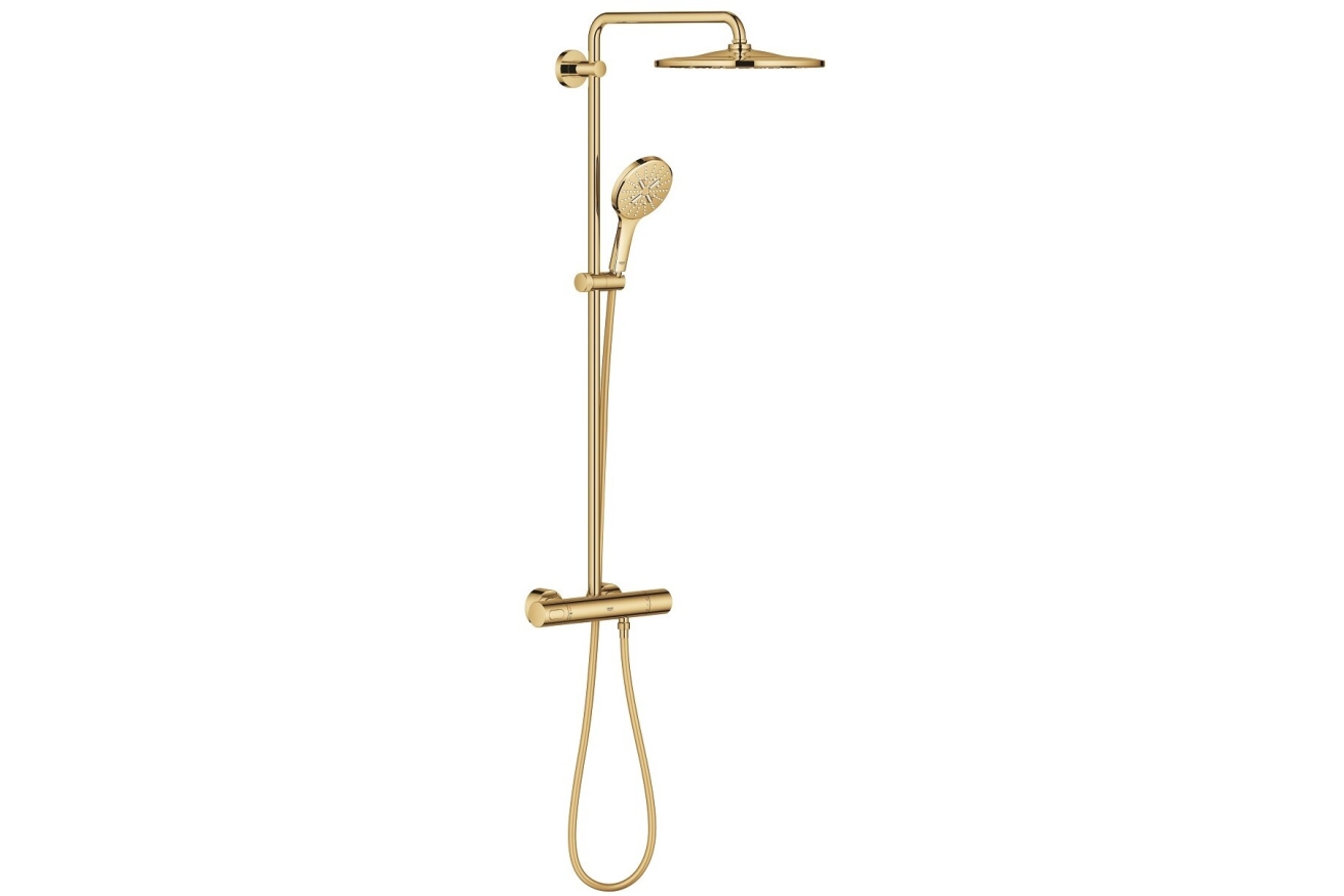 Душевая система GROHE Rainshower SmartActive 310 с термостатом для душа, холодный рассвет глянец (26836GL0)