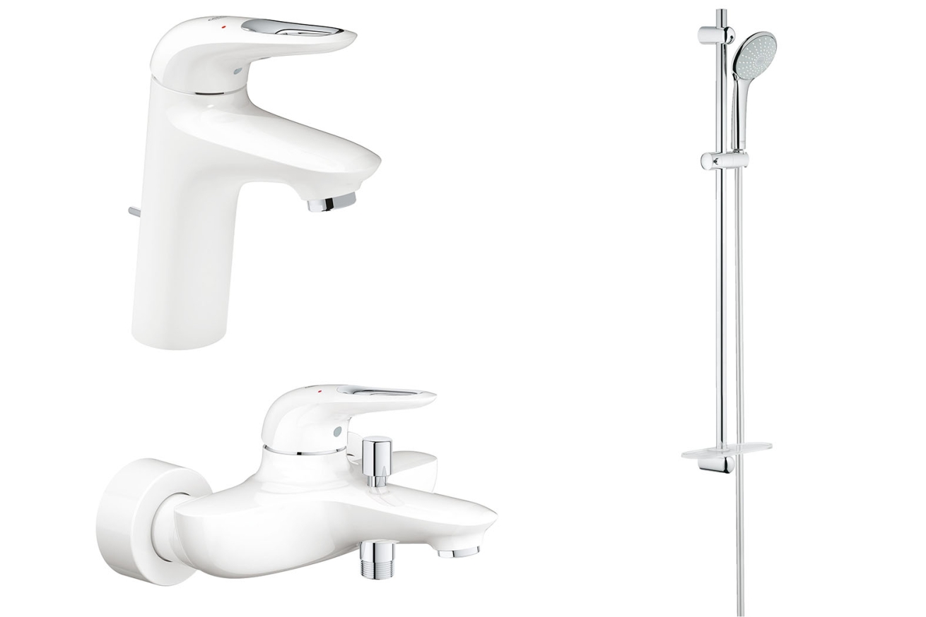 Готовый комплект для ванной комнаты GROHE Eurostyle new, белая луна (NB0019)