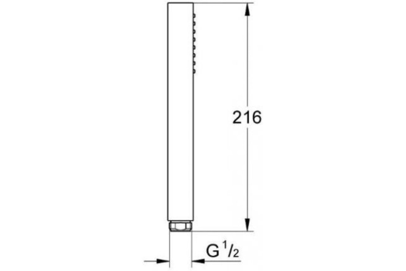 Ручной душ GROHE Euphoria Cube Stick, 15 л/мин, 1 режим, хром (27698000)