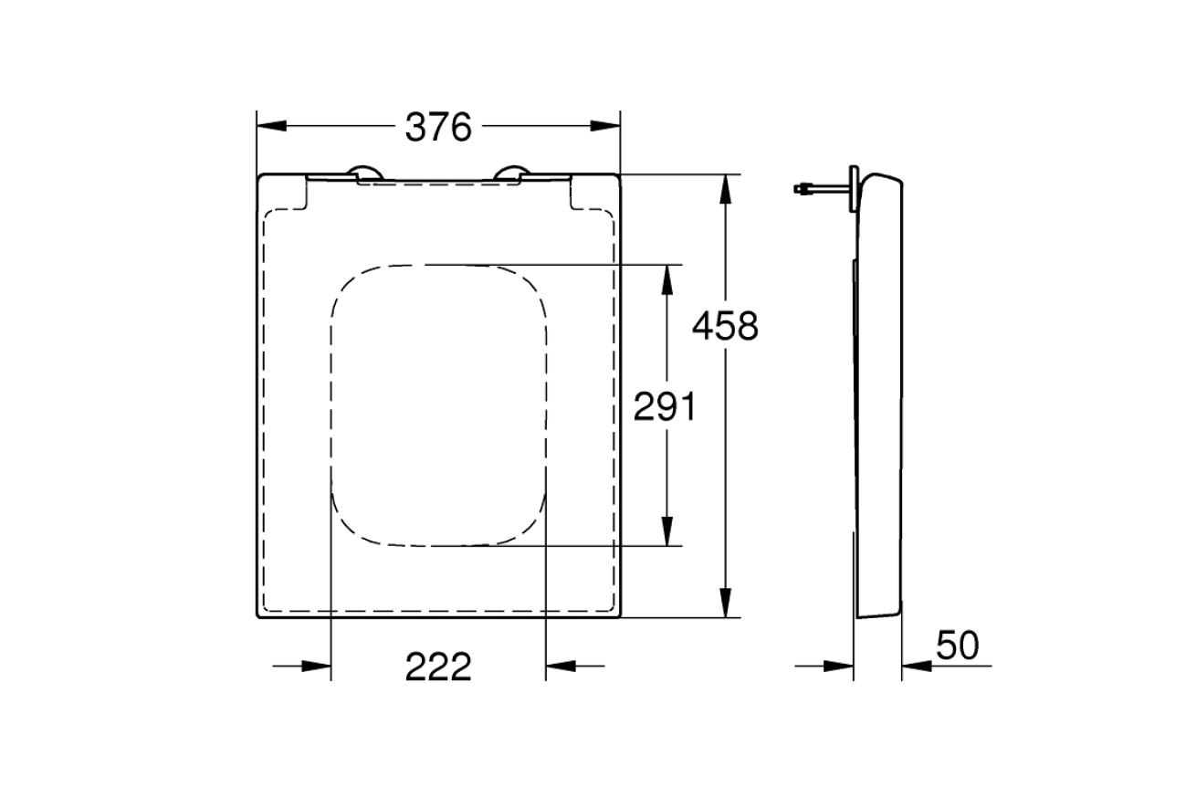 Сиденье для унитаза с микролифтом GROHE Cube Ceramic, альпин-белый (39488000)