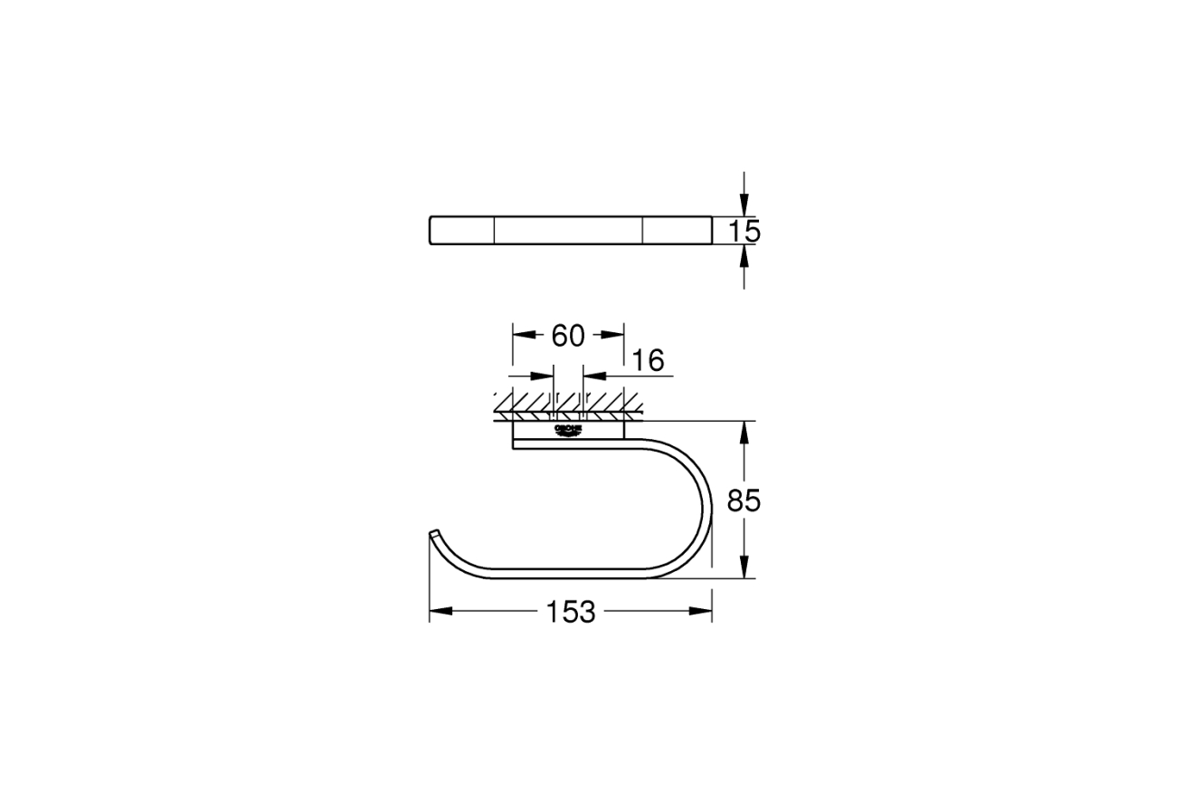 Держатель для туалетной бумаги GROHE Selection, суперсталь (41068DC0)