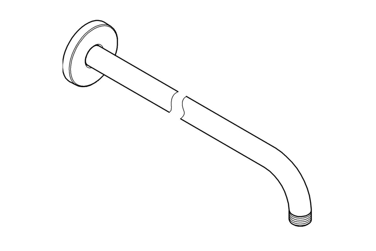 Душевой кронштейн GROHE Rainshower 380 мм, хром (28361000)