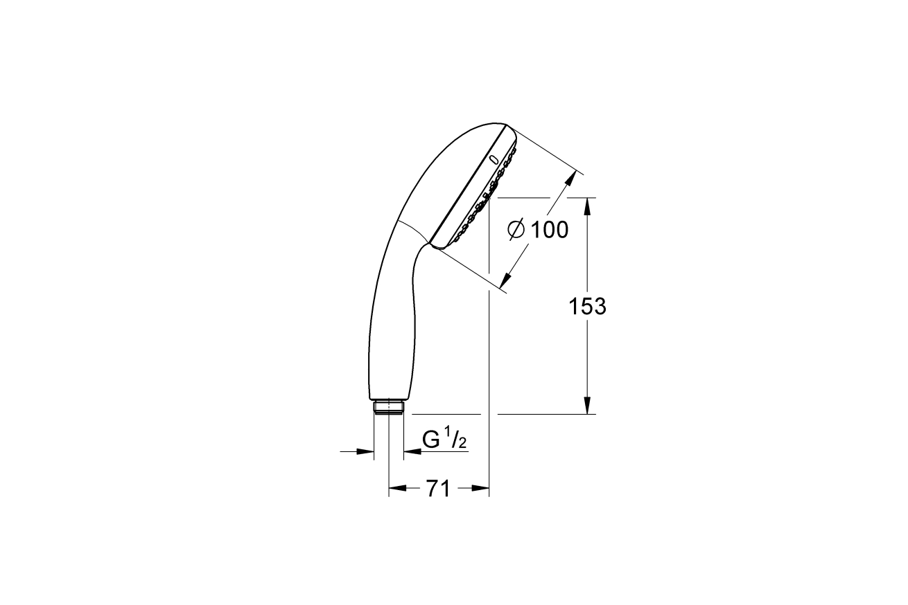 Ручной душ GROHE Tempesta 100, 4 режима, хром/белый (28421002)