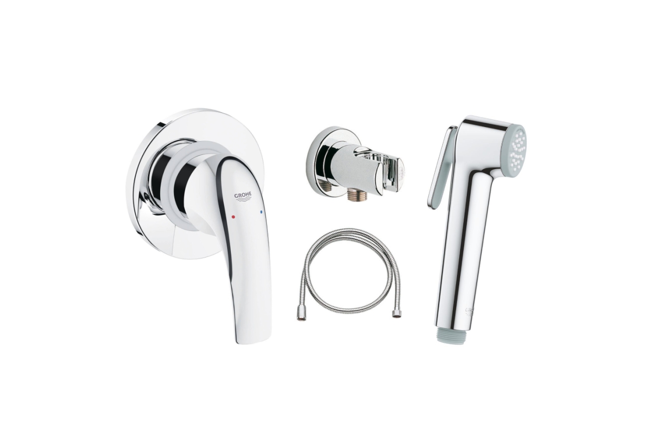 Набор для гигиенического душа, GROHE BauCurve, хром (123072)