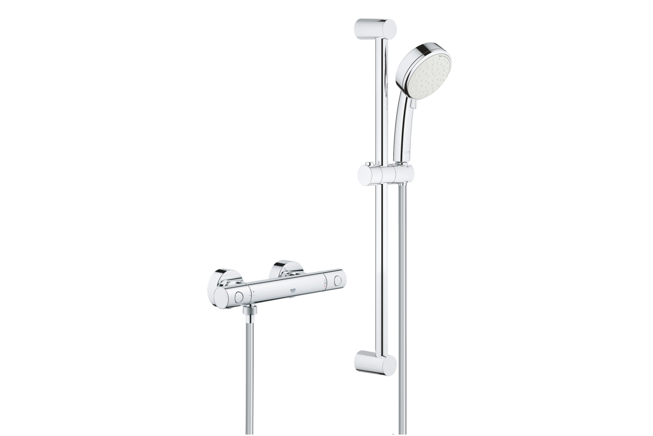 Термостат для душа GROHE Grohtherm 800 Cosmopolitan с душевым гарнитуром, хром (34768000)